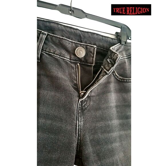 TRUE RELIGION NEW Goth HALLE Raw Step Hem Mid-Rise Super Skinny Jean 27 - Picture 6 of 12